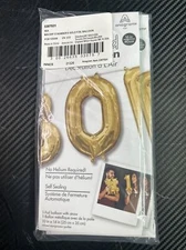 Bag of 5 Anagram Number "0" Gold Foil Balloon 16in