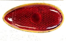 Glass Tail Light Lens for 1938-1939 Ford Rear Glass; O.E; Stimsonite, Duolamp