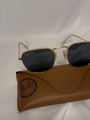 Unisex Ray Ban RB3857 FRANK Classic Sunglasses Gold and Black | eBay