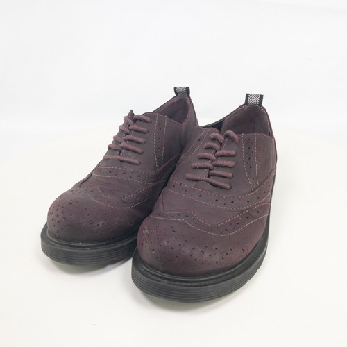 Purple Leather Lace Up Wingtip Oxford 