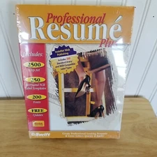 Professional Resume Plus CDR 2002 PC Cosmi Corp, FACTORY SEALED!