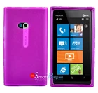 New PINK Soft Gel TPU Cover Case For NOKIA Lumia 900 + Screen Protector