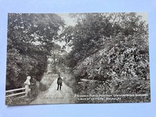 The Postman at Longford Bridge Barcombe Sussex Vintage Postcard P21