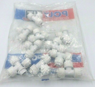 POLYPIPE Polyfit 10 mm gleiches T-Stück FIT210 (Menge: 10) - KOSTENLOSER VERSAND & MWST INC
