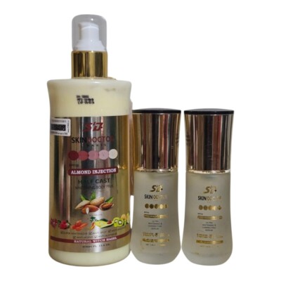 Skin Doctor Almond Mix Fruits Body Lotion Spf 50, Ultra Correcting Serum 2pieces