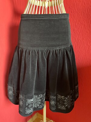 Velvet skirt by Mexx, black, size 34 XS, condition very good