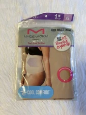 Maidenform Flexees Shapewear Womens Size XL High Waist Thong Soft Seamless NEW
