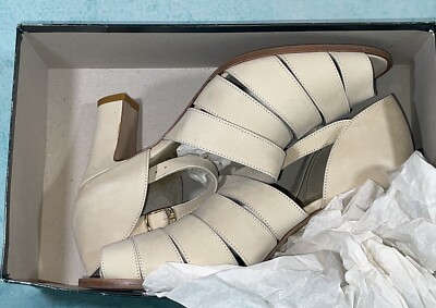 Laura Ashley Tan Suede Open Toe Ankle Strap 3” Block High Heel