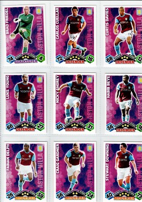 Aston Villa - Match Attax 2009-10 Complete Base Set Inc Star Players