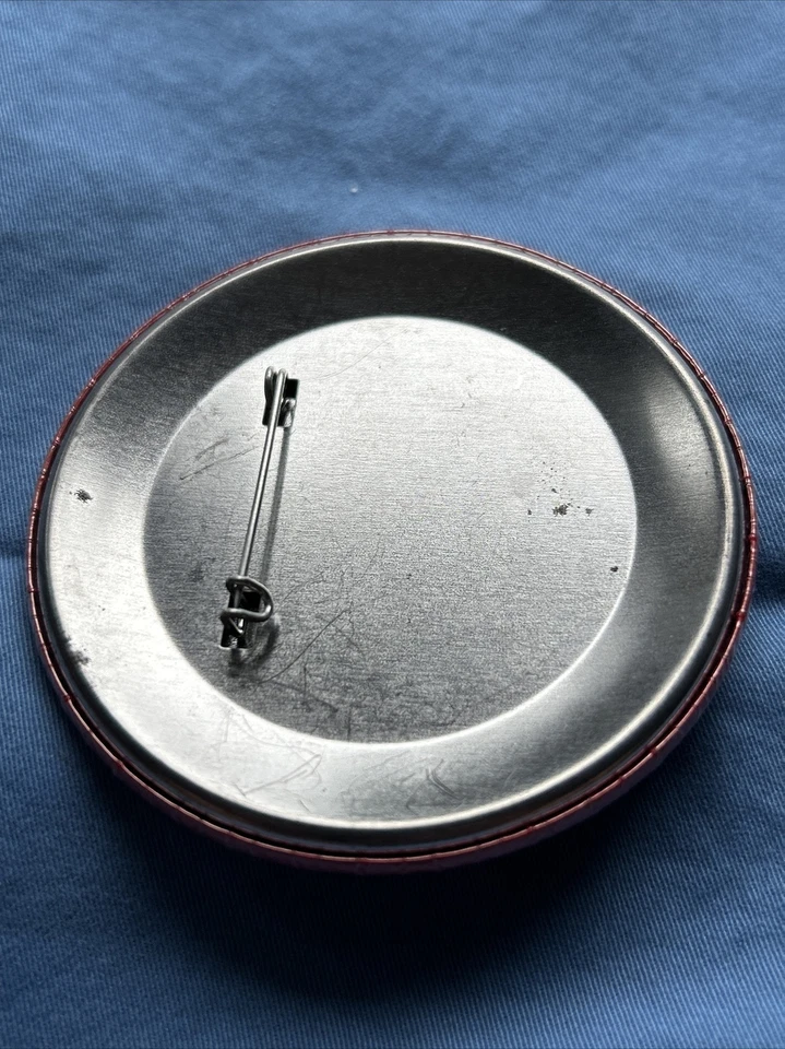 Vintage Coca Cola RECYCLE Pin Red & White Round 2.25" Circle Soda Pinback Lapel - Image 4 of 4