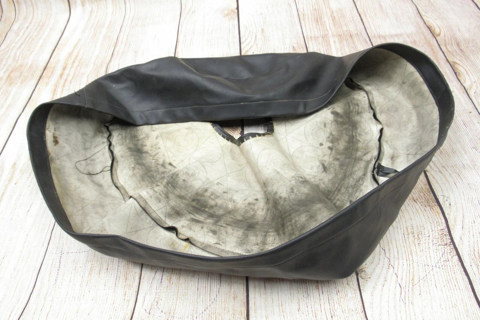 Jaguar XJS XJ XJ6 1984-88 negro vinilo cuero repuesto neumático cubierta maletero fabricante original usado Foto 3 de 4