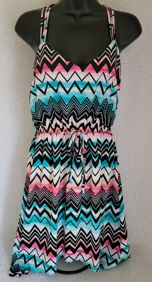 Vestido sin mangas BeBop para mujer talla M mediano multicolor a rayas Foto 4 de 4