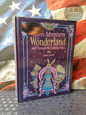 NEW SEALED Alice in Wonderland & Through Looking Glass Bonded Leather Carroll