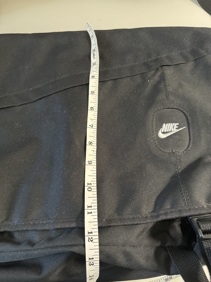 Vintage Nike Black Messenger Travel Shoulder Bag Cordura