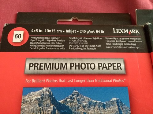 Lexmark Premium Photo Paper High Gloss 120 Sheets 4x6 in Inkjet 240 GSM NEW UK - Picture 2 of 8