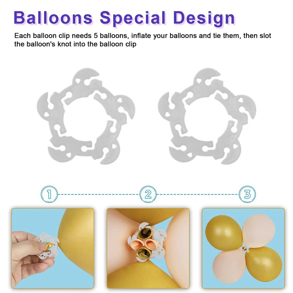 Large Balloon Arch Set Column Stand Base Frame Kit Birthday Wedding Party Decor - Image 3 of 4