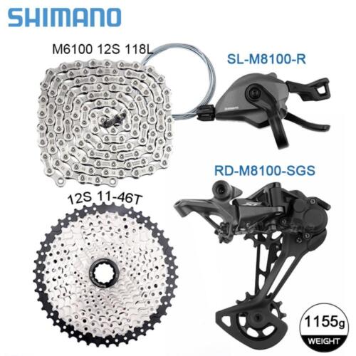 New Shimano Deore XT M8100 12 Speed Drivetrain Groupset 46T 50T 52T HG Cassette - Picture 1 of 6