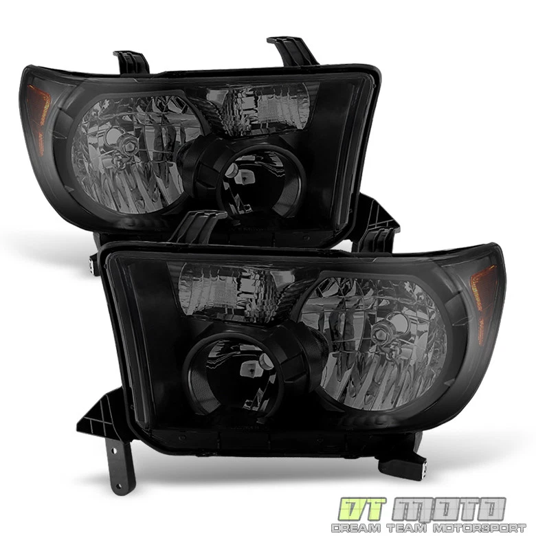Faros de humo negros izquierda+derecha para Toyota Tundra 08-17 Sequoia 2007-2013 Foto 3 de 4