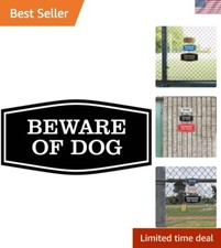 Weather-Resistant Beware of Dog Sign - 9x4.5" Easy to Install, Secure Your Home