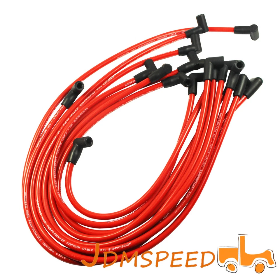 Juego de cables de bujía de alto rendimiento de 10,5 mm 350 383 454 electrónica SBC BBC HEI Foto 4 de 4