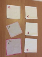 Lot de 6 mouchoirs  Dentelle au crochet Neuf