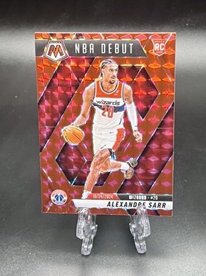 2024-25 Panini Mosaic Red Prizm Alexandre Sarr Rookie RC NBA Debut