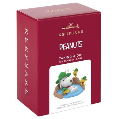 Hallmark Keepsake Peanuts Gang Taking A Dip Snoopy, Woodstock 2021 Ornament NIB
