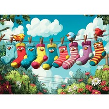 Colorful Hanging Scene 300 Piece Jigsaw Puzzle for Adults 20.5 x 15 Inch