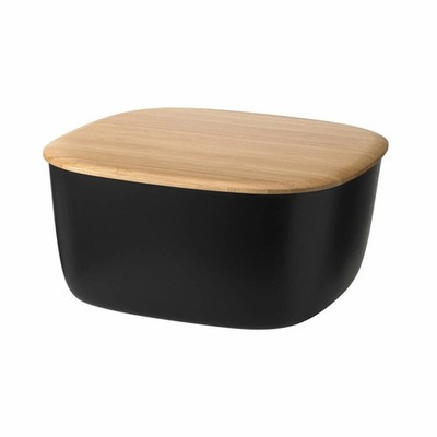 Stelton Rig-Tig Brotkasten, schwarz, Bambus 22,7 x 34,5 x 12,3 cm brandneu UK-Bestand