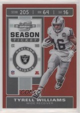 2019 Panini Contenders Optic Season Ticket Red Prizm 92/199 Tyrell Williams 0jj3