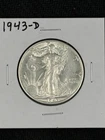 🩶1943-D Walking Liberty Half Dollar 90% Silver Nice Strike Bright White Luster