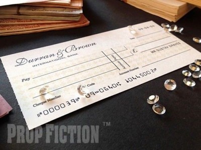 James Bond 007: Die Another Day - Movie Prop Gustav Graves Bank Cheque / Check