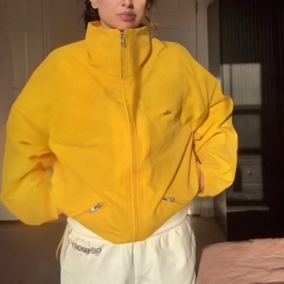 BNWT H&M S/S 2026 Edition Oversized Nylon Jacket Yellow 1340658001 BNWT H&M S/S 2026 Edition Oversized Nylon Jacket Yellow 1340658001