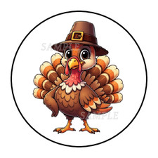 30 Thanksgiving Turkey stickers labels tags envelope seals party favors