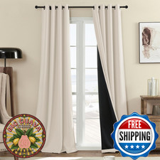 Rutterllow 100 Blackout Curtains 52x80 Insulated Drapes Bedroom Kids Room Set