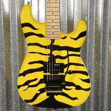 ESP LTD GL-200MT George Lynch Yellow Tiger Stripe Graphic Guitar #2503 Used