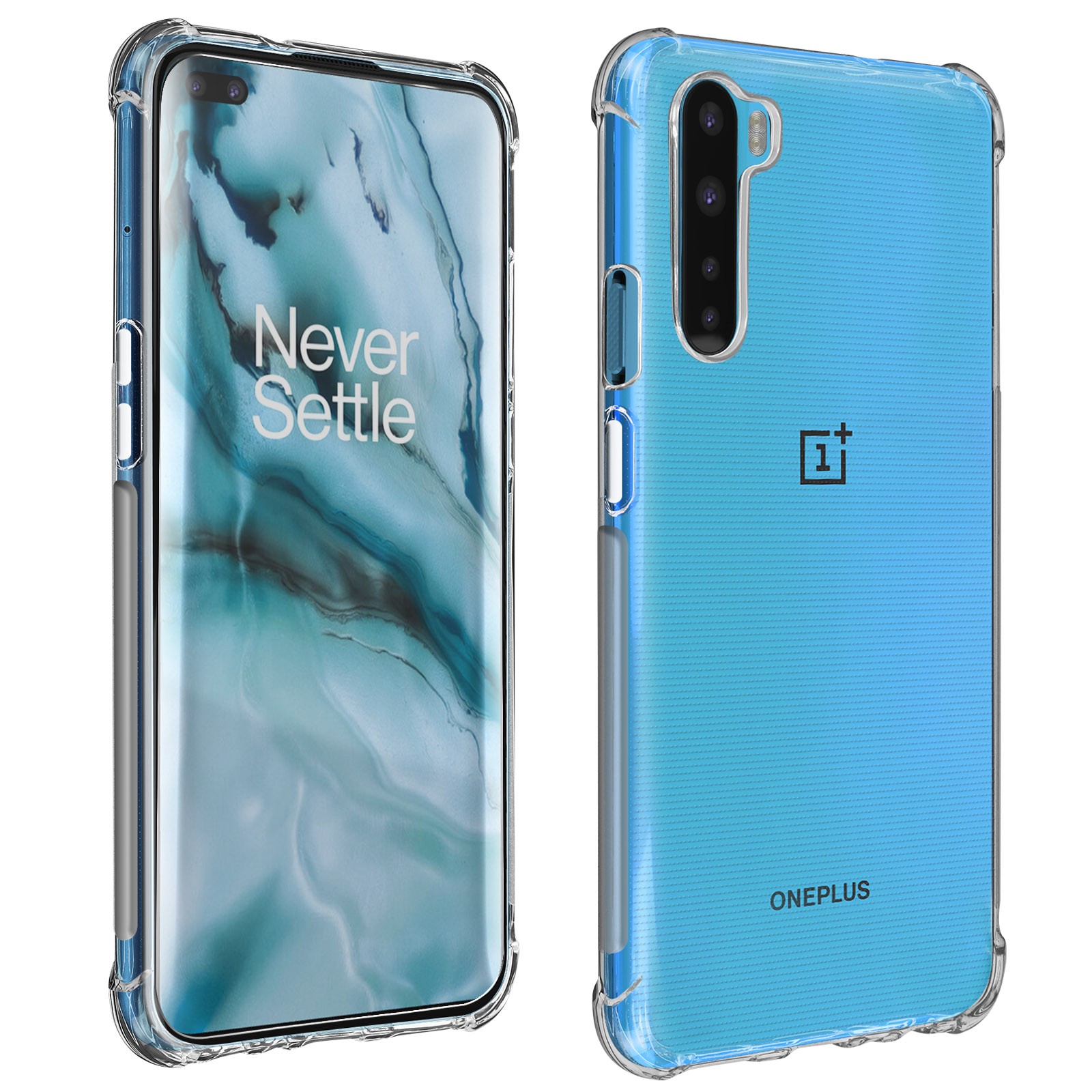 Film 9H OnePlus Nord et coque silicone pour l'extérieur et le bureau