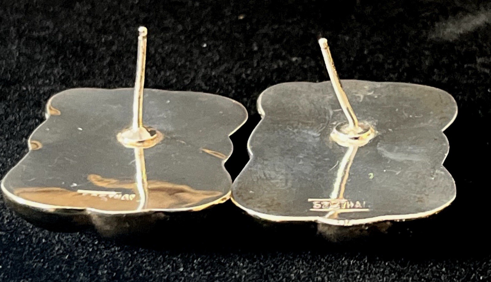 Rectangular Sterling Silver Gold Tone Modernist T… - image 2