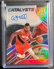 CJ McCollum AUTO #/49 Spectra Catalysts 2020-21 Panini Prizm Autograph Signature