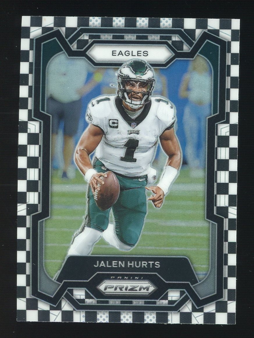 2023 Panini Prizm Black & White Checker #244 Jalen Hurts Eagles SP