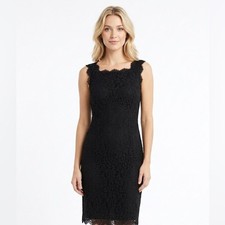 ADRIANNA PAPELL black lace dress size 6