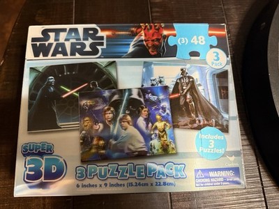Star Wars Super 3D Puzzle Pack - 6 Puzzles (2) 48  and (4) 150  NIB by Cardinal