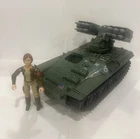 Vintage 1983 GI Joe Wolverine tank with Cover Girl driver, no tow cable.