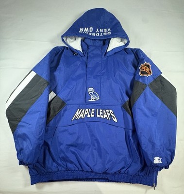 NWT! OVO x NHL Toronto Maple Leafs Starter Half-Zip Hooded Jacket Size 3XL