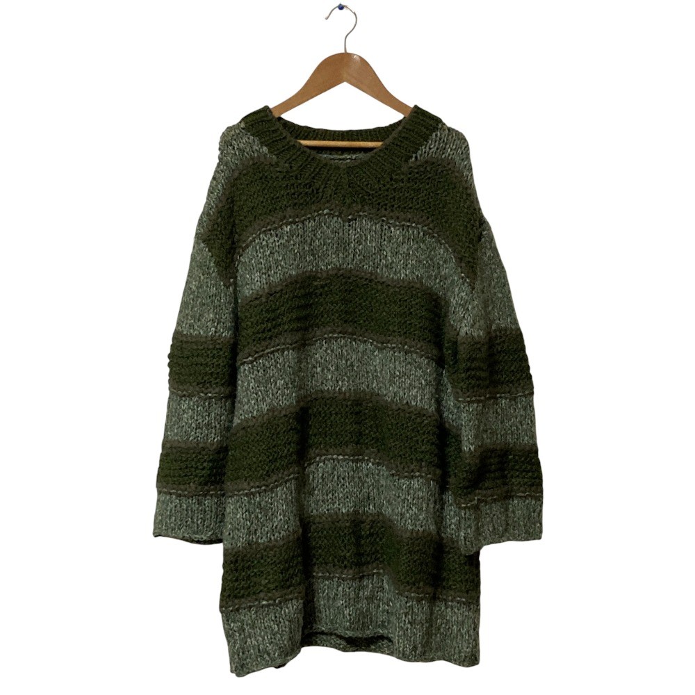 AMERI VINTAGE Border Over Knit Sweater, Size F, G… - image 1