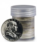 $10 Face Value 90% Silver Franklin Half Dollars 20 Coin Roll Pre-1964 7.15 oz