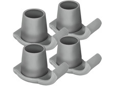 Walker Ski Glides for Folding Walkers 4 Pack Gray Universal Walker Feet Sliders