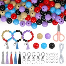 100 PCS 16mm Smooth Acrylic Beads with 2.5mm Large Hole, Round Multicolor Pas...