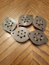 5 NOS Vintage Phenolic Wafer 6-pin Vacuum Tube Sockets 1.68" spacing with number