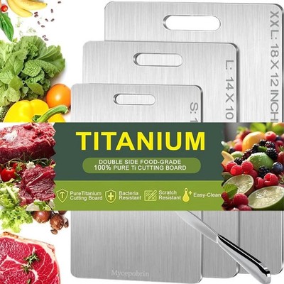 Katuchef Titanium Cutting Board, Katu Chef 100% Pure Apex Titanium Cutting Bo...